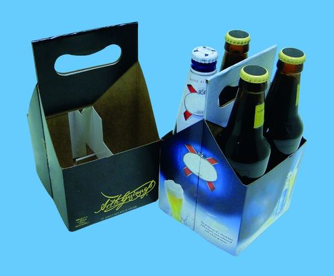 Portador ondulado Matt Lamination imprimindo Flexographic do vinho do cartão de 4 garrafas